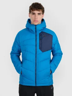 4F Kurtka puchowa trekkingowa z wypełnieniem Primaloft Silver męska - granatowa XXL - Kurtki i kamizelki sportowe męskie - miniaturka - grafika 1