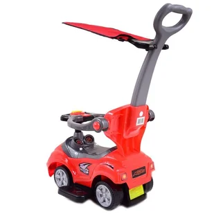 Jeździk, Odpychacz Z Dźwiękami Mega Car 6w 1 Czerwony Z Daszkiem/tc202 - Jeździki dla dzieci - miniaturka - grafika 5