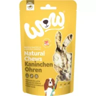 Przysmaki dla psów - Wow Natural Chews Kaninchenohren - suszone uszy królika 120 g - miniaturka - grafika 1