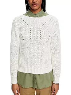 ESPRIT Damski sweter 023EE1I326, 110/OFF biały, S, 110/Off White, S - Swetry damskie - miniaturka - grafika 1