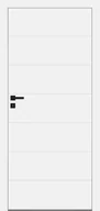 Drzwi wewnętrzne - Dre Drzwi Wewnętrzne Pełne Finea B 10 Okleina Biała Mat - miniaturka - grafika 1