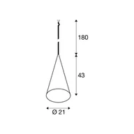 Lampy sufitowe - SLV Lampa wisząca Magico, możliwość ściemniania, czarny, salon / jadalnia, aluminium, nowoczesny - miniaturka - grafika 1