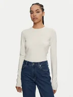Swetry damskie - Calvin Klein Sweter K20K207681 Écru Regular Fit - miniaturka - grafika 1