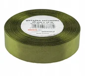 Pasmanteria - Brewis Wstążka dekoracyjna satynowa 25mm/32m oliwkowa 108 - miniaturka - grafika 1