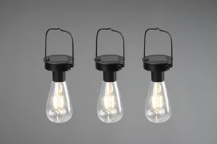 Trio Leuchten Zestaw 3 zewnętrznych lamp wiszących czarnych na solarze - Santiago - Lampy sufitowe - miniaturka - grafika 1