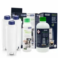 Akcesoria i części do ekspresów do kawy - Zestaw Do Delonghi, Filtr DLSC002 3 szt, Płyn SER3013 250 ml, Delonghi EcoDecalk 500ml - miniaturka - grafika 1