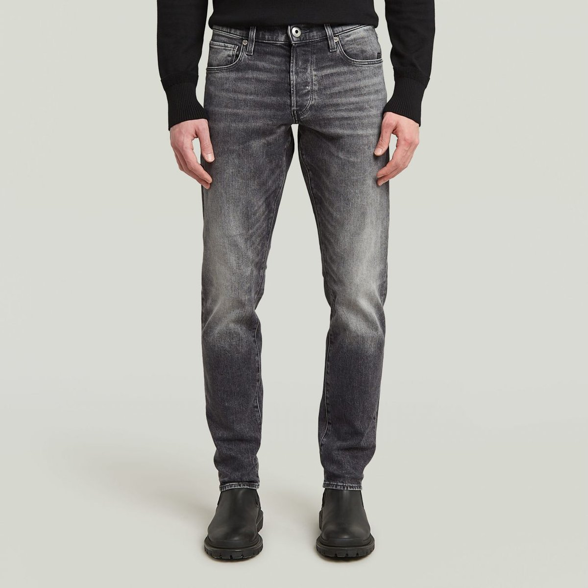 jeansy męskie g-star 51003-c293 3301 regular tapered b466 faded bullit