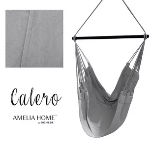 Fotel brazylijski CALERO kolor szary do wewnątrz ameliahome - HAM/AH/CHAIR/CALERO/LGRE/ROPLGR/BLAWS/100X130 - Fotele ogrodowe wiszące - miniaturka - grafika 1
