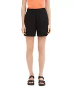 Spodenki damskie - TOM TAILOR Denim Damskie szorty basic, 14482 – Deep Black, XS - miniaturka - grafika 1