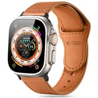 Akcesoria do smartwatchy - Pasek do APPLE WATCH 1 / 2 / 3 / 4 / 5 / 6 / SE / 7 / 8 / 9 (38 / 40 / 41 MM) Tech-Protect NaturalFit brązowe - miniaturka - grafika 1