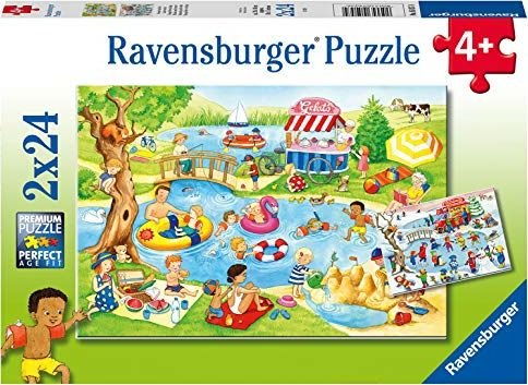 Ravensburger Puzzle dla dzieci Ravensburger 05057 - Czas wolny nad jeziorem - 2 x 24 szt.