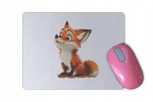 PODKŁADKA POD MYSZ myszkę Z LISEM LIS LISEK słodki dla dzieci prezent - Podkładki pod mysz - miniaturka - grafika 1