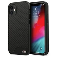 Etui i futerały do telefonów - BMW Etui BMHCP12SCABBK iPhone 12 5,4" czarny/black hardcase M Collection PU Carbon - miniaturka - grafika 1