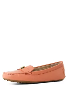 Lauren Ralph Lauren - Damskie mokasyny ze skóry  Barnsbury, pomarańczowy - Mokasyny damskie - miniaturka - grafika 1