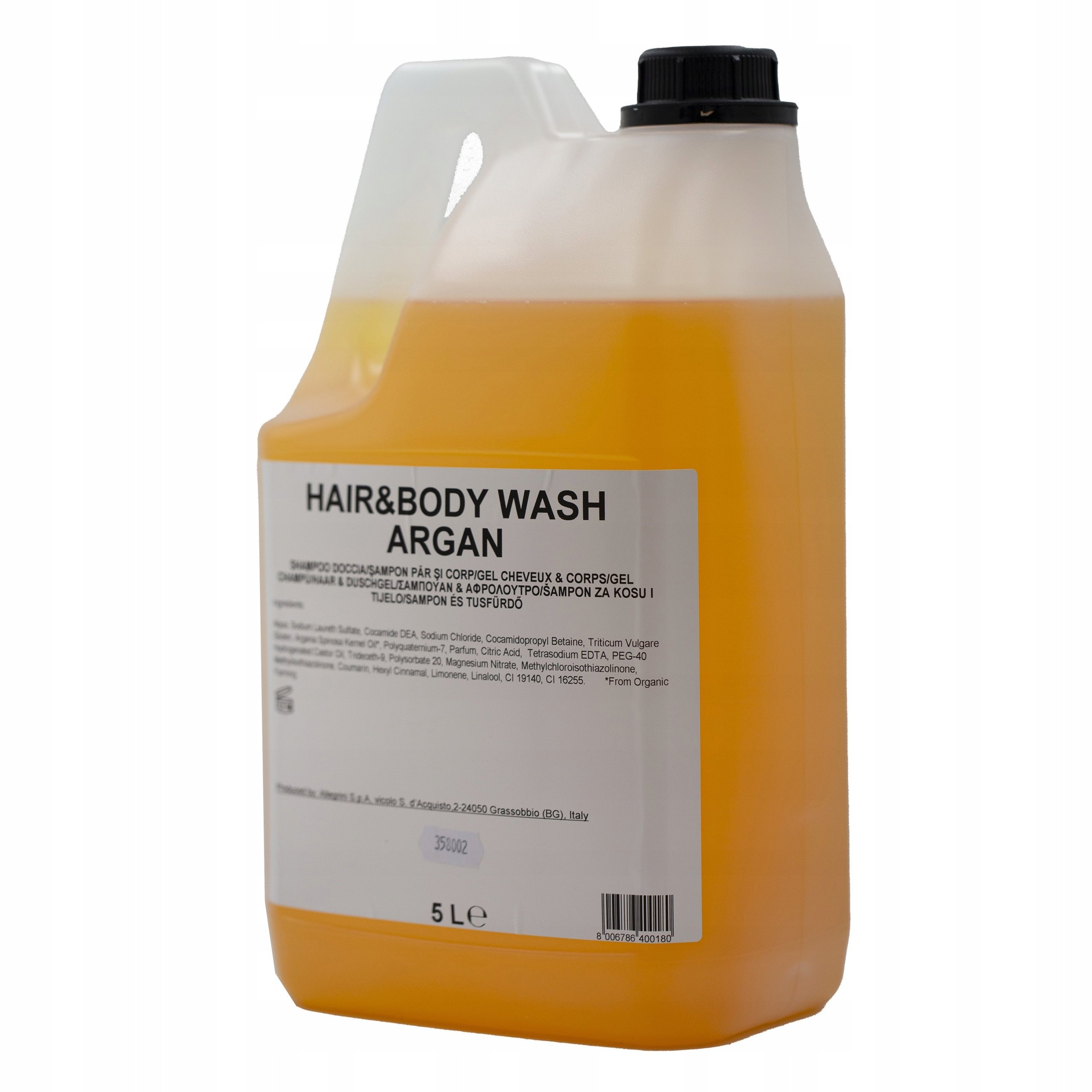 Szampon i żel hotelowy Argan 5L do napełniania dozownika