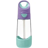 Kubki dla dzieci - B.Box BABY&TRAVEL Butelka tritanowa ze słomką Lilac Pop 9 m+, 450ml - miniaturka - grafika 1