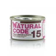 Mokra karma dla kotów - Natural Code 15 Kurczak Z Warzywami I Wątróbką - Mokra Karma Dla Kota - Puszka 85G - miniaturka - grafika 1