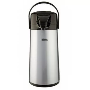 Thermos Szklany termos stołowy z pompką 1,9l metaliczny szary TH-194030 - Termosy - miniaturka - grafika 1