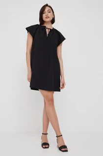 Sukienki - Gap sukienka kolor czarny mini prosta - - grafika 1