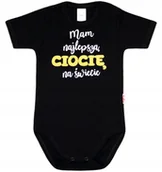 Body dla niemowląt - BODY NAPIS nadruk MAM NAJLEPSZĄ CIOCIĘ r 68 KLEKLE - miniaturka - grafika 1