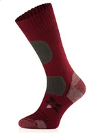 Skarpetki męskie - Classic BLACK PEAK Wełna Merino Wytrzymałe, trekkingowe i na co dzień, wersja grubsza - Bordowy 43-46 - miniaturka - grafika 1