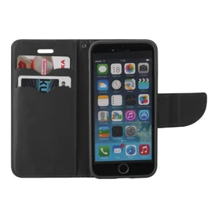 GreenGo Pokrowiec Smart Fancy do Huawei P8 Lite czarny GSM015126 - Etui i futerały do telefonów - miniaturka - grafika 2