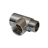 Łączniki, trójniki, kształtki - Trójnik 1/2'' ZWW chrom - miniaturka - grafika 1