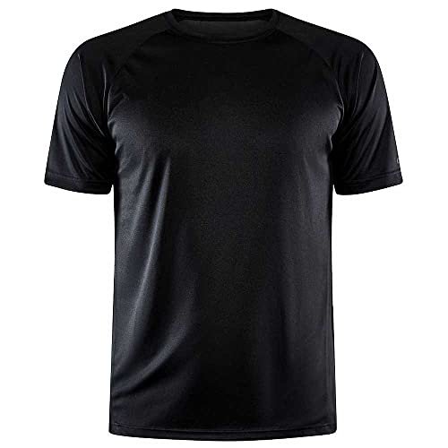 Craft Core Unify Training Tee M Black S – koszulka funkcyjna męska z krótkim rękawem, sportowa, oddychająca, szybkoschnąca, materiał z recyklingu, koszulka fitness, koszulka do biegania, koszulka