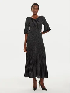 KARL LAGERFELD Sukienka dzianinowa 246W1316 Czarny Regular Fit - Sukienki - miniaturka - grafika 1