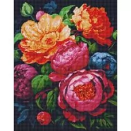 Zabawki kreatywne - Ideyka Diamentowa mozaika - Kolorowy bukiet 40x50cm - miniaturka - grafika 1