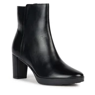 Botki damskie - Botki Geox D Walk Pleasure 60 D36TEC 00043 C9999 Czarny - miniaturka - grafika 1