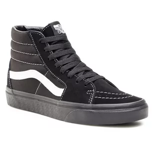 Vans Sneakersy Sk8-Hi VN0A32QG5WU1 (Suede/Canavas)Blkblktrwht - Trampki damskie - miniaturka - grafika 1
