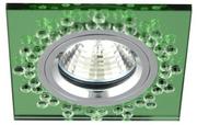Lampy sufitowe - Candellux Podtynkowa halogenowa OPRAWA sufitowa OCZKO SS-18 2250055 chrom Zielony - miniaturka - grafika 1