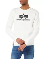 Bluzy męskie - ALPHA INDUSTRIES Męska bluza Basic Sweater, biały, XXL - miniaturka - grafika 1