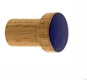 Wieszaki i stojaki - Wieszak ścienny Simple Drewniany Emaliowany Ultramaryna - Olej Bezbarwny Półmat - miniaturka - grafika 1