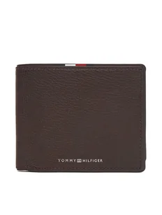 Tommy Hilfiger Duży Portfel Męski Th Corp Cc Flap & Coin AM0AM13741 Brązowy - Portfele - miniaturka - grafika 1