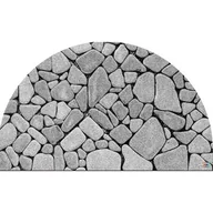 Wycieraczki - Wycieraczka materiałowa półokrągła 45 x 75 cm mix kolorów - miniaturka - grafika 1