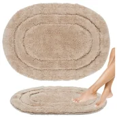 Dywaniki łazienkowe - DYWANIK ŁAZIENKOWY SOFT MIĘKKI NTYPOŚLIZGOWY 50x80CM BEŻOWY - miniaturka - grafika 1