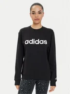 Bluzy damskie - adidas Bluza Essentials Linear IC6878 Czarny Regular Fit - miniaturka - grafika 1