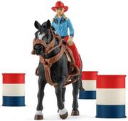 Figurki dla dzieci - Schleich Farm World Kowbojka i wyścig wokół beczek 42576 - miniaturka - grafika 1