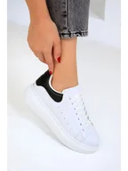 Trampki damskie - trendyol Sneakersy w kolorze biało-czarnym - miniaturka - grafika 1