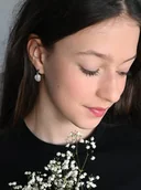 Kolczyki - Kolczyki z kamieniem księżycowy II - miniaturka - grafika 1