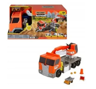 Matchbox Ciężarówka Koparka Duży pojazd z funkcją, HPD64 - Samochody i pojazdy dla dzieci - miniaturka - grafika 2