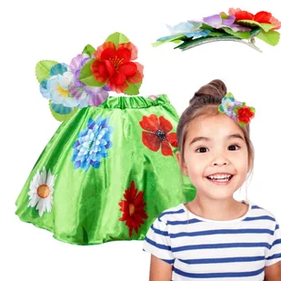 Strój Przebranie Wiosna Spinka W Kwiaty Spódnica Tutu 30Cm Kostium Zestaw - Stroje karnawałowe Strój Przebranie Wiosna Spinka W Kwiaty Spódnica Tutu 30Cm Kostium Zestaw - Stroje karnawałowe - miniaturka - grafika 1