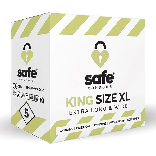 safe Prezerwatywy - Safe King Size XL Condoms 5 szt