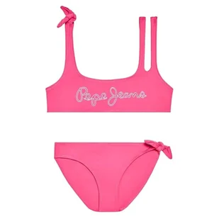 Strój kąpielowy dziewczęcy Pepe Jeans Daniela Bikini dwuczęściowy różowy-176 - Stroje kąpielowe - miniaturka - grafika 1