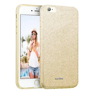 Etui na telefon komórkowy Apple iPhone 6 / 6s brokatowe etui ochronne TPU, złote - Etui i futerały do telefonów - miniaturka - grafika 1