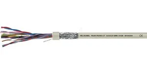 Przewód PVC do przesyłu danych, parowany, ekranowany PAAR-TRONIC-CY 2x2x0,75 mm2 szary, żyły kolorowe wg DIN 47100 - Przewody elektryczne - miniaturka - grafika 1