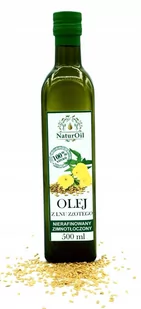 Olej lniany z lnu złotego 500ml NaturOil - Zdrowa żywność - miniaturka - grafika 1