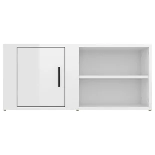 Lumarko Szafki pod TV, 2 szt., białe, wysoki połysk, 80x31,5x36 cm - Szafki RTV - miniaturka - grafika 8
